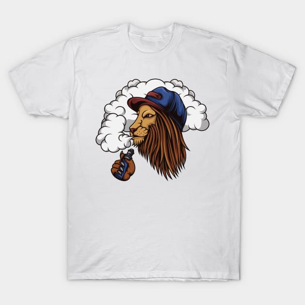 Cool lion - the vape addict T-Shirt by JagatKreasi